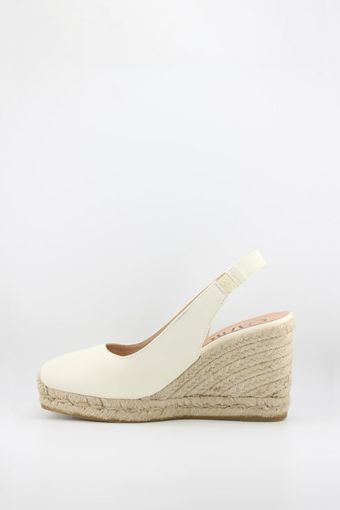 Gaimo Round-Toe Espadrille Wedge Slingback